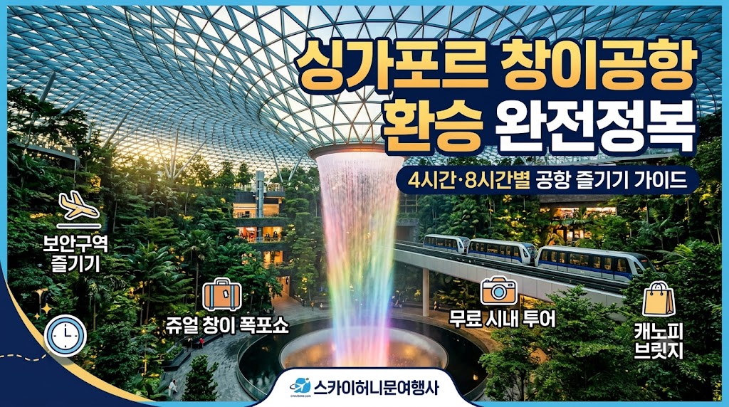 싱가포르 창이공항 환승 완전정복: 4시간·8시간별 공항 즐기기 가이드