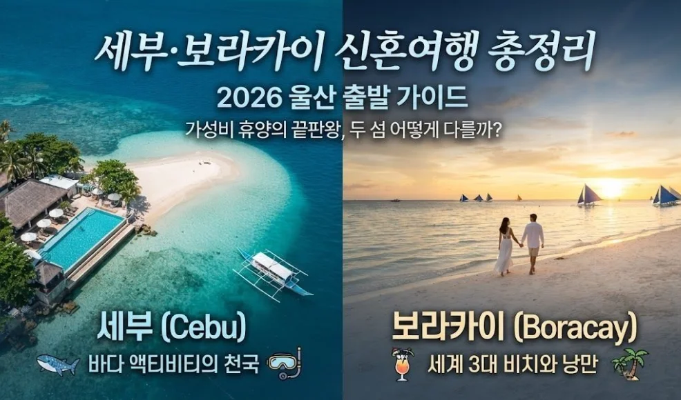 [2026 최신] 울산 예비부부의 흔한 고민, "세부 갈까? 보라카이 갈까?" ✈️ 20년 차 허니문 전문가의 명쾌한 비교 가이드