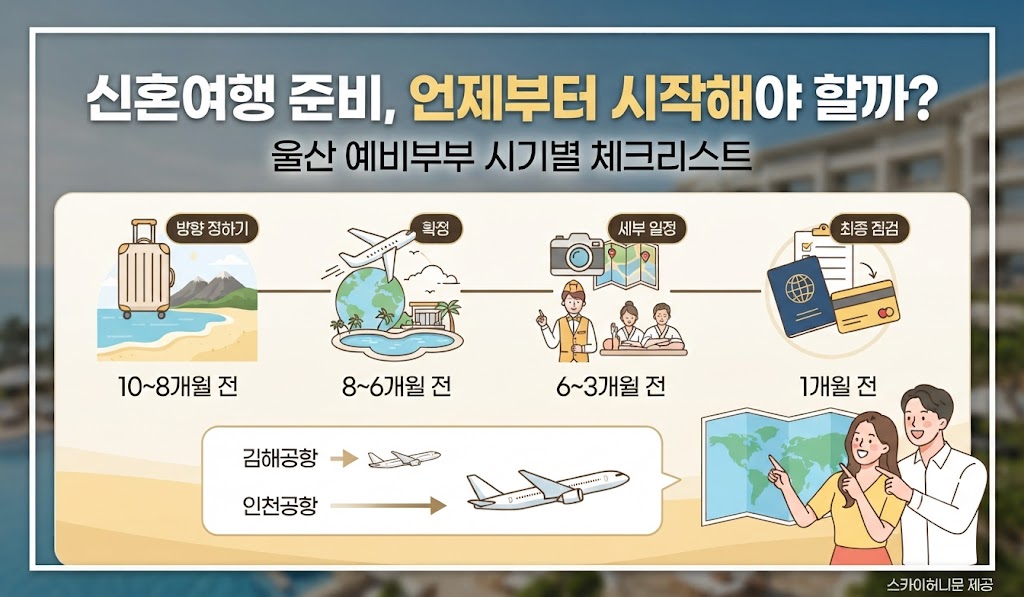 신혼여행 준비, 언제부터 시작해야 할까? 울산 예비부부 시기별 체크리스트